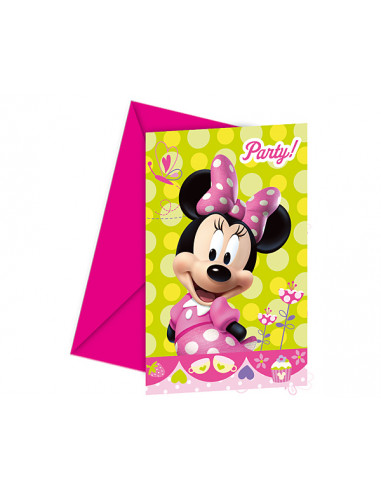 1 Carte Invitation Minnie Bow-Tique