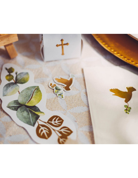 1 Confetti de Table Communion Eucalyptus Colombes