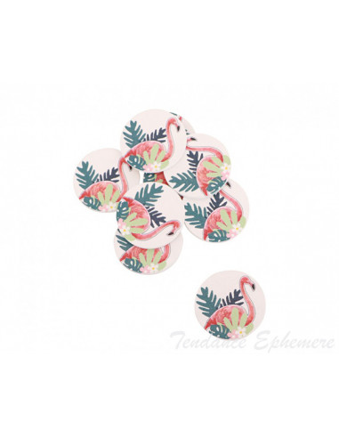 1 12 Confettis De Table Flamant Rose 2,8cm