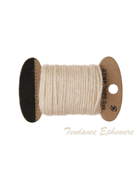 2 Corde Naturelle Ivoire 2mm - 10m