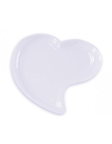 Assiette Plastique Coeur Blanche 31cm