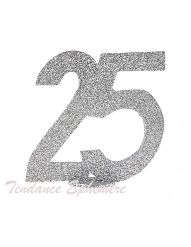 Centre De Table 25 Ans Argent Paillete Noces D Argent 2 50 Centre De Table 25 Ans Argent Paillete Noces D Argent 2 50