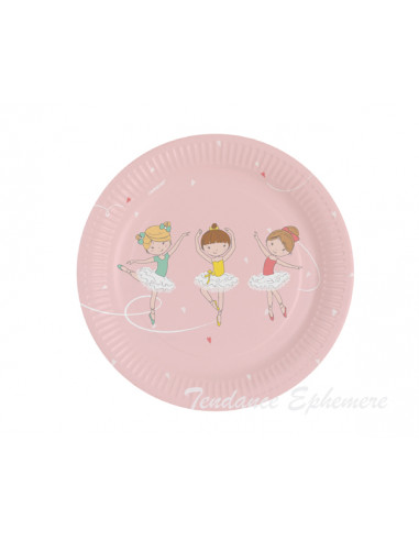 1 Assiette Carton Petite Danseuse 18cm