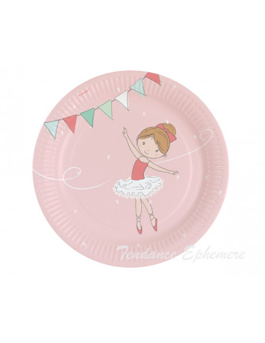 1 Assiette Carton Petite Danseuse 23cm