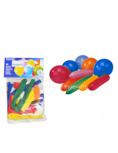 1 Ballons Latex Assortis