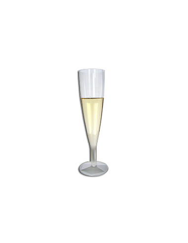 1 Flûte à Champagne Plastique Cristal Monobloc 13cl