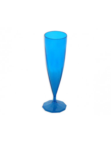 1 Flûte Champagne Design Cristal Bleu 13,5cl