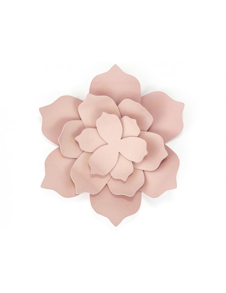 1 Fleur Papier Décorative DIY Rose Poudré 12cm