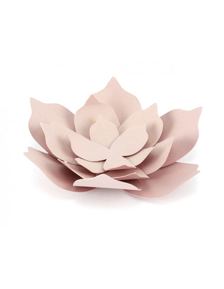 2 Fleur Papier Décorative DIY Rose Poudré 12cm