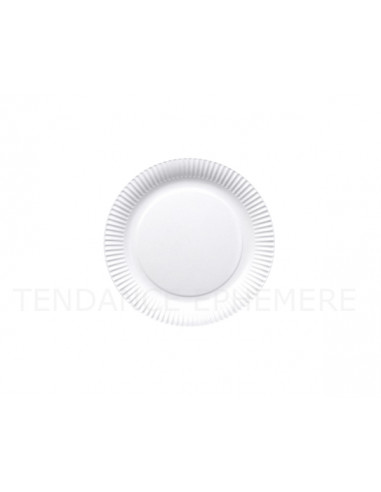 1 Assiette Carton Ronde Blanche Extra Fort 19cm