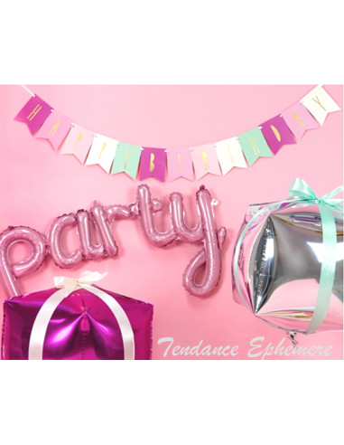 1 Banderole Happy Birthday Pastel 1.40m