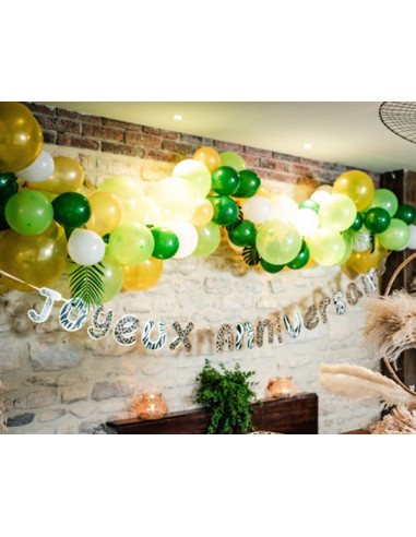 1 Kit Arche Ballons Jungle Vert