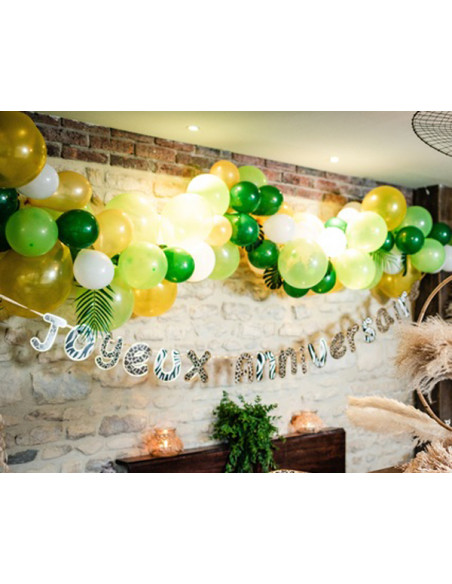 1 Kit Arche Ballons Jungle Vert