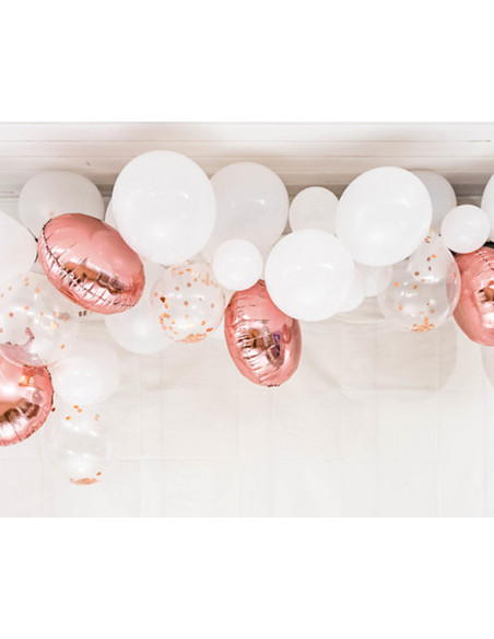 1 Kit Arche Ballons Blanc Rose Gold