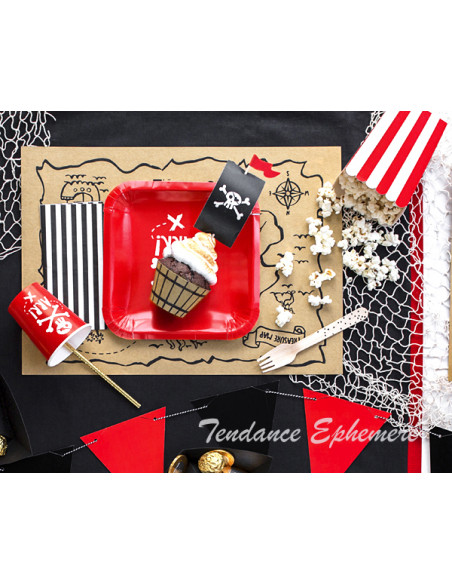 1 Kit Déco Cupcake Pirate