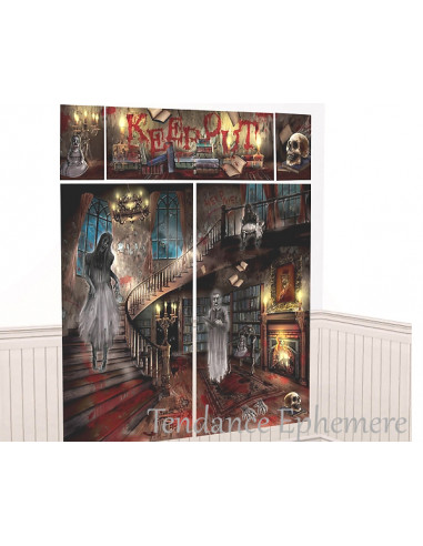 1 Kit Décor Halloween Maison Hantée