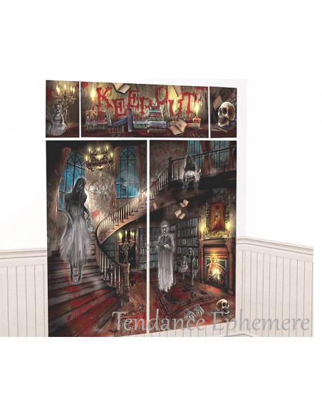 1 Kit Décor Halloween Maison Hantée