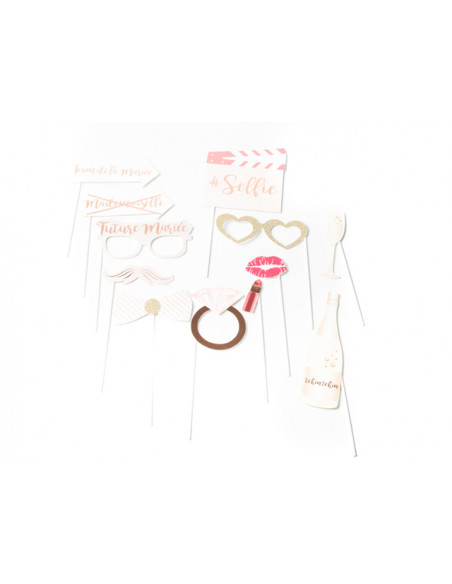 2 Kit Photobooth Future Mariée Rose Gold