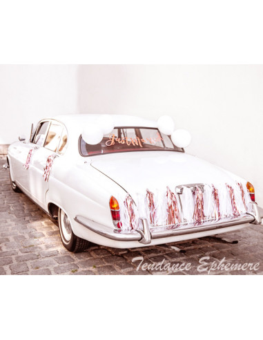 1 Kit Déco Voiture Mariage Just Married Rose Gold