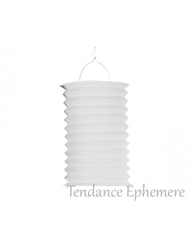 1 Lampion Cylindre Blanc Ignifugé