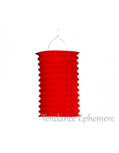 1 Lampion Cylindre Rouge Ignifugé