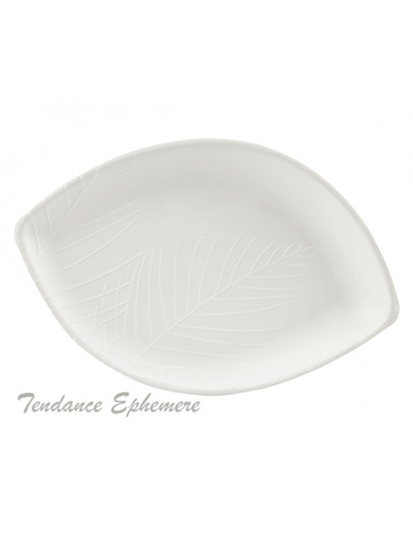 2 Plat Biodégradable Canne a Sucre Design 36.5cm - Unité