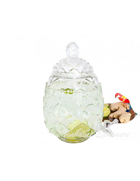 2 Limonadier Verre Ananas 6L