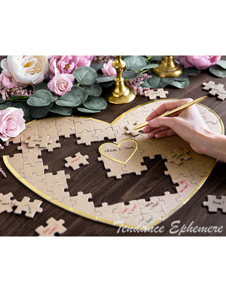 1 Livre d Or C?ur Puzzle Bois 45cm