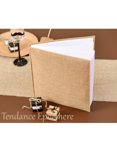 1 Livre d Or Toile de Jute