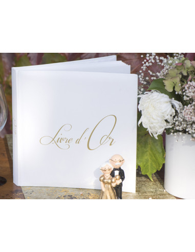 1 Livre D or Mariage Blanc et Or