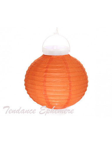 1 Lampion Lumineux Orange 20cm