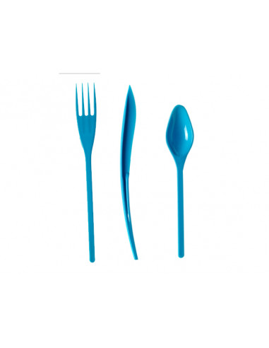 1 Couverts Plastique Turquoise - Lot de 30