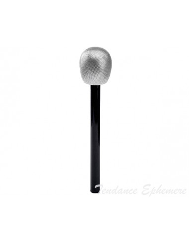 Faux Micro Noir et Argent pour soirée disco ou Thème Musique - 2.00€