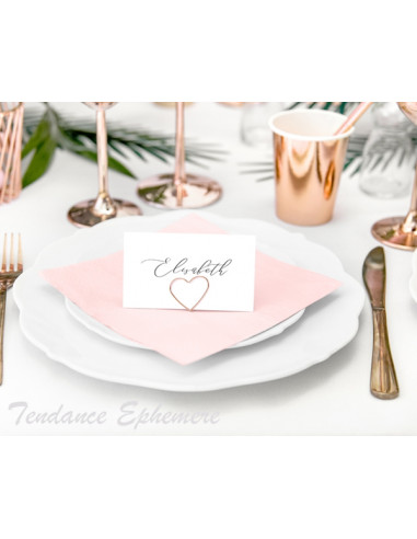 1 Marque Place Coeur Métal Rose Gold