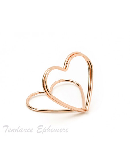 4 Marque Place Coeur Métal Rose Gold