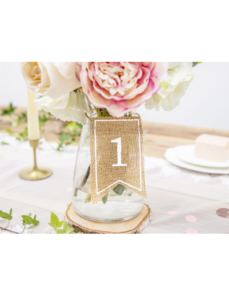 2 Marque Table 20 Fanions Jute