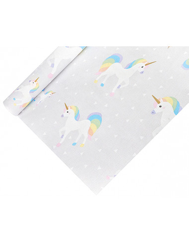 1 Nappe Papier Laqué Licorne 1,20m