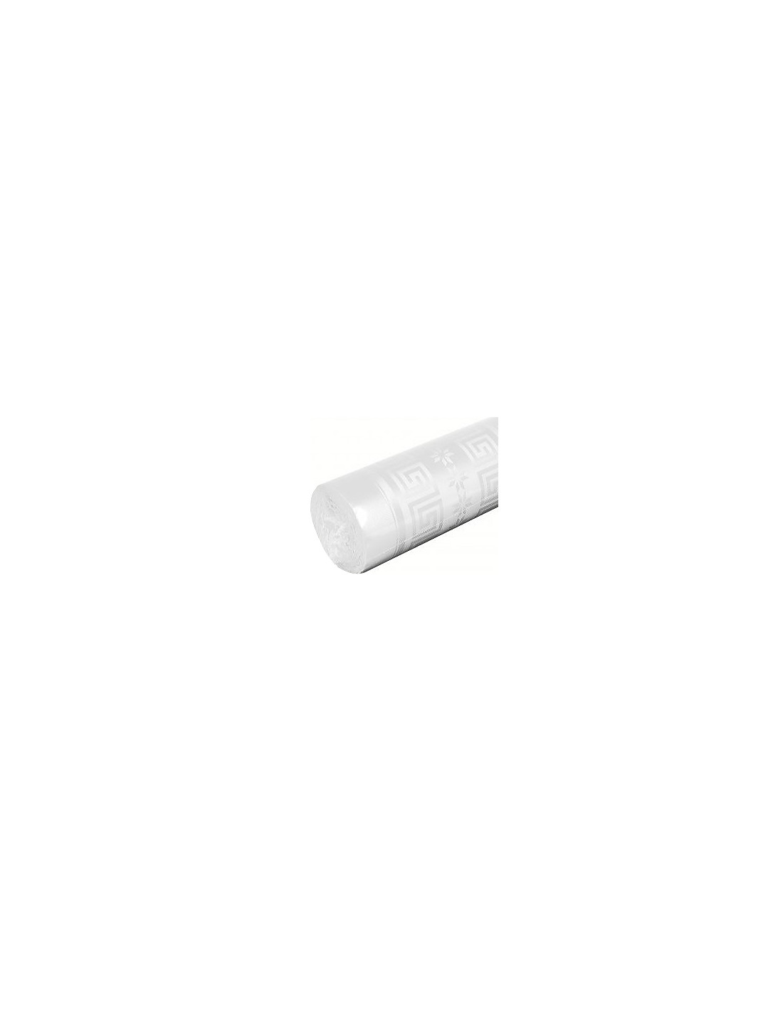 Colis de 4 rouleaux Nappe Blanche papier recycléee aspect damassé 45 g-m2-  Longueur 100 m largeur 118 m