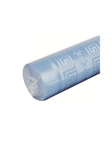 Nappe Damassee Bleu Pastel 6m