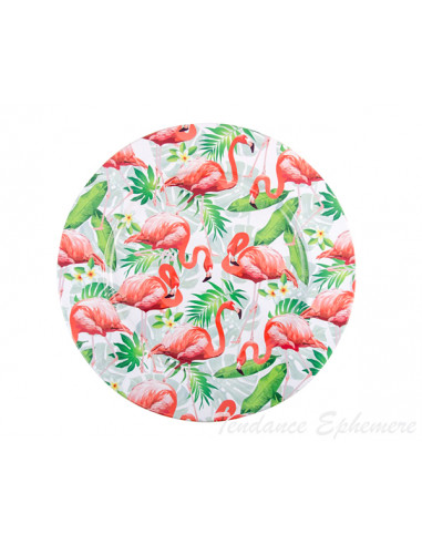 1 Assiette Déco Flamant Rose 33cm