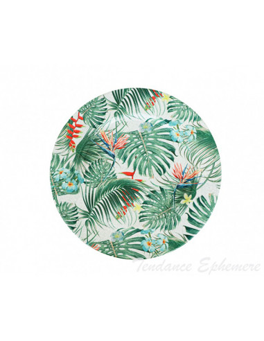 ASSIETTES ANNIVERSAIRE TROPICAL X6