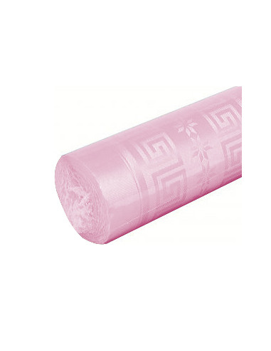 1 Nappe Damassée Rose Pastel 6m