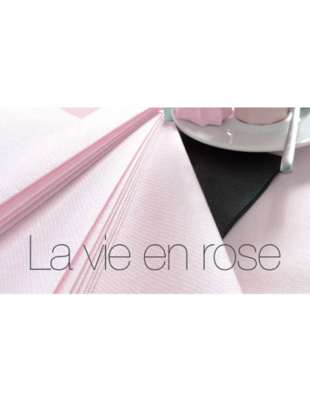 2 Nappe Papier Intissé Rose Poudré 10m