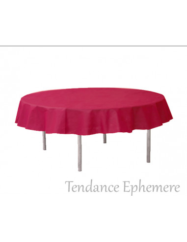 1 Nappe Papier Ronde Intissée Bordeaux 240cm