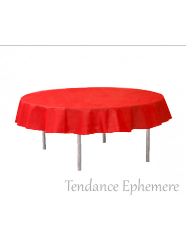 1 Nappe Papier Ronde Intissée Rouge 240cm