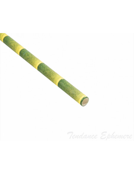 2 Paille Papier Déco Bambou 21cm - 50