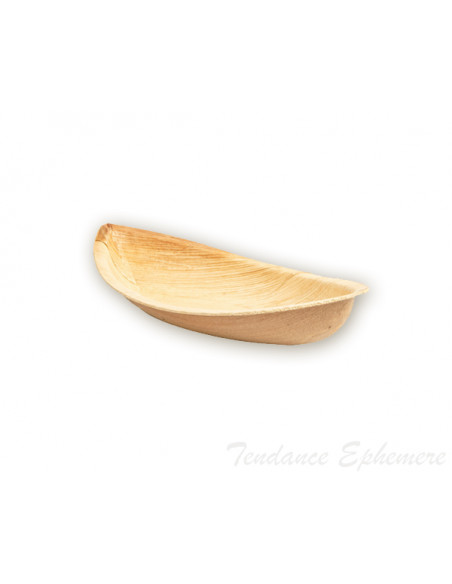 2 Assiette Biodégradable Palmier Pirogue 21cm Unité