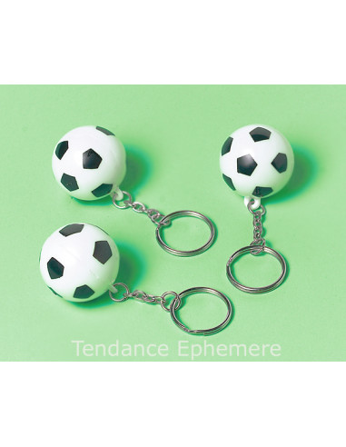 1 Porte Clé Foot Noir et Blanc