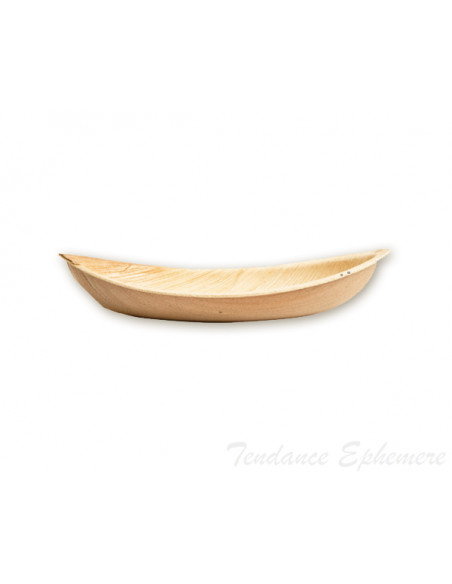 3 Assiette Biodégradable Palmier Pirogue 21cm