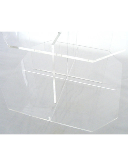3 Présentoir 3 plateaux avec Pied Transparent Acrylique